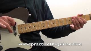 Country Guitar Lessons-How To Play-8 Bars Country Twang In A-Backing Tracks