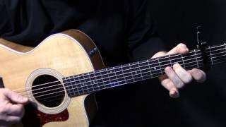 how to play "Landslide" live solo on acoustic guitar by Fleetwood Mac Lindsey Buckingham lesson