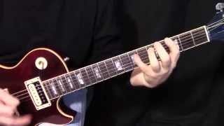 how to play "Rock and Roll Hoochie Koo" by Rick Derringer - rhythm guitar lesson