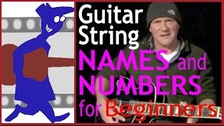 Guitar string names and numbers for beginners