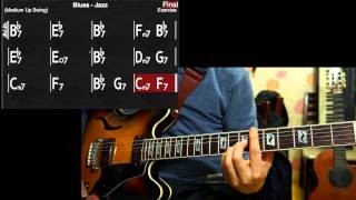 jazz guitar comping - medium swing style