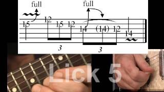 Easy Blues Licks Guitar Bend Lesson with Minor Pentatonic Scale Modifications.