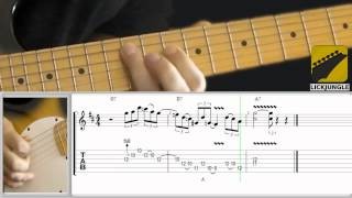 Texas blues shuffle lick - Eric Clapton style - Full speed - Contrasting large and small intervals
