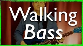 Jazz Guitar: Walking Bass Lines with Chords - Jazz Guitar Lesson