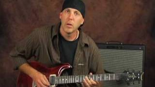 Learn lead rock guitar across neck scale links & jam track