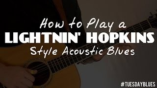 Lightnin Hopkins Lesson - Double Bass with a Lick | Tuesday Blues #025