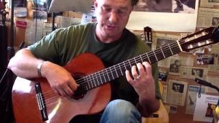 Classical guitar, learning the C scale by segovia