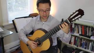 Lesson: Prelude No.1 for Classical Guitar (beginner)