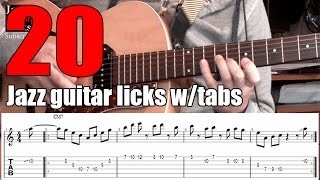 20 jazz guitar licks - Lessons with tabs