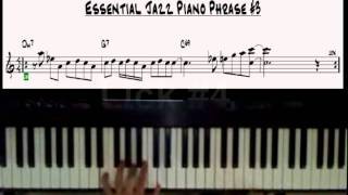 Jazz Piano licks excercises 1-5 Easy  II-V-I Phrases