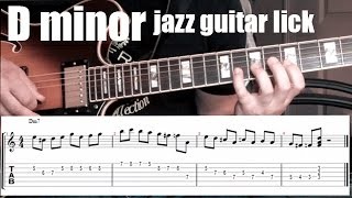Minor jazz guitar lick | Lesson # 1 | Dorian mode