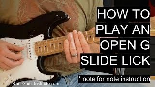Lesson 014 | Slide Guitar Lick in Open G