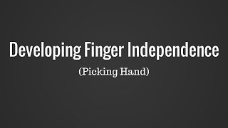Fingerpicking Blues Lesson:  How to Develop Finger Independence