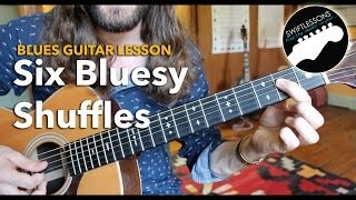 Six Bluesy Shuffles - A Rhythm Guitar Lesson
