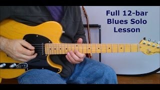 Full 12 Bar Blues Lesson  with TAB (Slow Mo Blues)