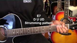 12 Bar Blues In E Major Hound Dog Lesson Tutorial Elvis Presley EricBlackmonMusicHD