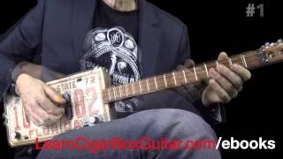 Blues Turnarounds for 3 string cigar box guitar