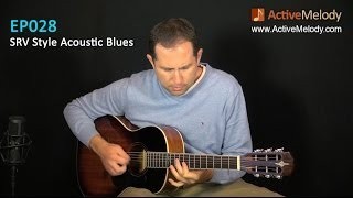 SRV Style Acoustic Blues Guitar Lesson - EP028