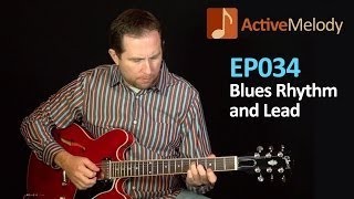How To Play a Jazzy Blues Rhythm on Guitar and a Simple Blues Guitar Solo - EP034