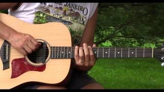 Acoustic Blues in Cm - Minor Chord Progression wih Licks Lesson