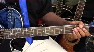 Single Chord Slow Blues With Licks Prt1 Old School 12 Bar Guitar Lesson #7B