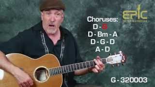 Learn classic country Merle Haggard Mama Tried Easy Beginner guitar song lesson with chords strums