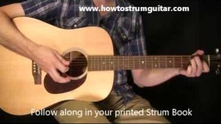 Learn To Play Guitar Lessons - Slow Country Guitar Strum Part 1