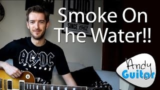 Smoke On The Water Guitar Tutorial - Easy Riffs Lesson #7