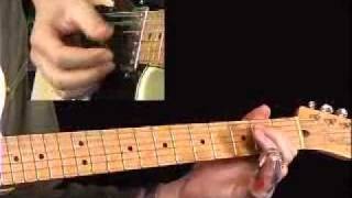 Slide Blues Guitar Lessons - Slide Shop - David Hamburger - Shuffle D Rhythm 2b