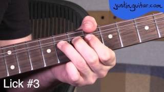 5 Essential Blues Licks from Minor Pentatonic Box 1 - Lesson 4 - Guitar Lesson Tutorial [BL-404 ]