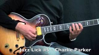 5 Bebop Jazz Guitar Licks - Charlie Parker Style