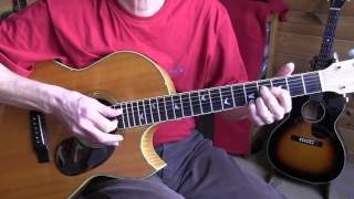 Lesson "Johnny Shines" acoustic blues playing in E - Free TAB