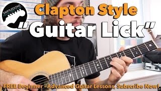 Acoustic Blues Lead Guitar Lesson - Eric Clapton, BB King Style