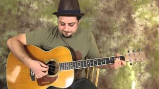 Acoustic Blues Guitar Lessons - Blues Jamtrack in E to practice guitar solos