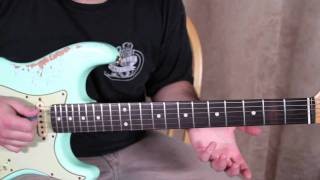 Jimi Hendrix Inspired Blues Rock Guitar Lesson - Blues Vamp Guitar Lesson with Solos