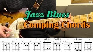 Jazz Blues Comping Chords (With Chord Boxes) - Guitar Lesson - Camilo James
