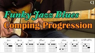 Funky Jazz Blues Comping Progression (With Chord Boxes) - Guitar Lesson - Camilo James