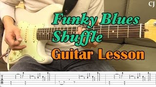 Funky Blues Shuffle (With Chord Boxes) - Guitar Lesson - Camilo James