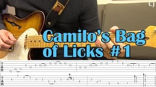 12 Fret Spanning Blues Lick (With Tab) - Guitar Lesson - Camilo's Bag of Licks #1