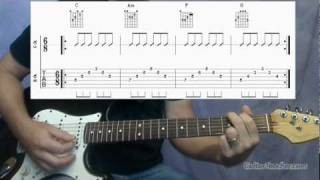 Classic 50's Rock Guitar - The "Oldies" Chord Progression [8.19 Guitar Teacher]