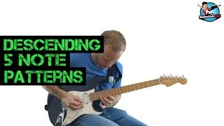 Descending Licks of 5 Notes - Guitar Lesson with Tablature