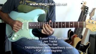 Preview - 20 Funk Fusion Guitar Licks  - TheGuitarLab.net -