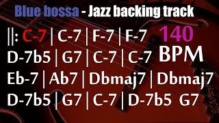 Blue bossa | Jazz play-along with scrolling chords