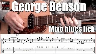 George Benson jazz guitar lick | Mixoblues scale | Lesson with tab