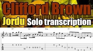 Clifford Brown solo transcription - jazz guitar lesson - Jordu