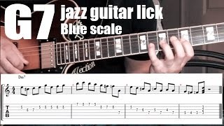 Dominant 7th jazz guitar lesson | lick # 6
