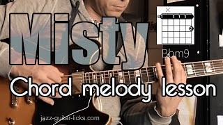 Misty - chord & melody arrangement - Jazz guitar lesson