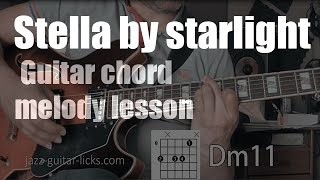 Stella by starlight - Jazz guitar chord melody lesson with diagrams