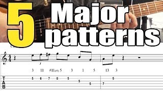 5 Easy Major Jazz Guitar Licks - Lesson with Tabs