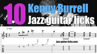 10 easy Kenny Burrell jazz guitar licks | Chitlins con carne | Lesson with tabs